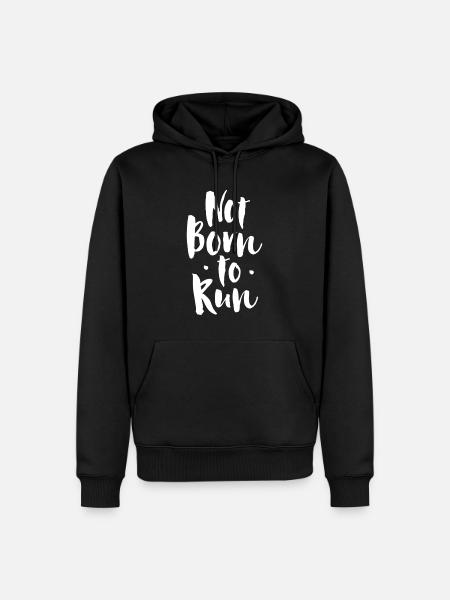 Pas né pour courir - Sweat à capuche Premium bio Homme - noir