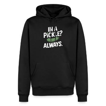 Dans un cornichon Toujours concombre Humour Dire Anglais - Sweat à capuche Premium bio Homme - noir - Devant - Nico (187cm)