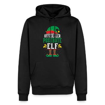 Christmas MAIL CARRIER POSTMAN ELF Funny - Men’s Premium Organic Hoodie - black - Front - Nico (187cm)
