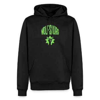 Wolfsburg - Männer Premium Bio Hoodie - Schwarz - Vorne - Nico (187cm)