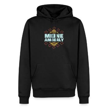 Maedchen Amberly - Männer Premium Bio Hoodie - Schwarz - Vorne - Nico (187cm)