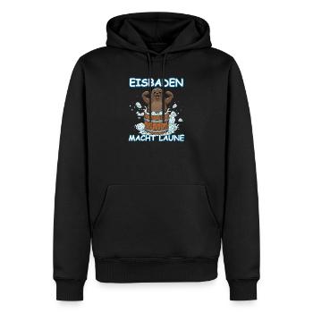 Phoque de bain de glace - Sweat à capuche Premium bio Homme - noir - Devant - Nico (187cm)