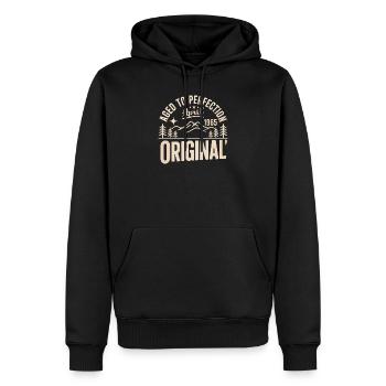 April 1965 – Legende der Gipfel und Berge - Männer Premium Bio Hoodie - Schwarz - Vorne - Nico (187cm)
