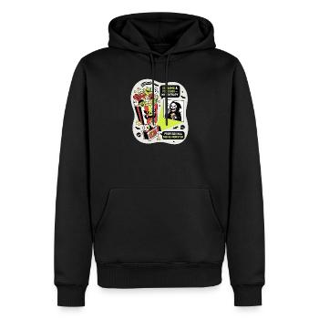 Popcorn Monster Therapy - Men’s Premium Organic Hoodie - black - Front - Nico (187cm)