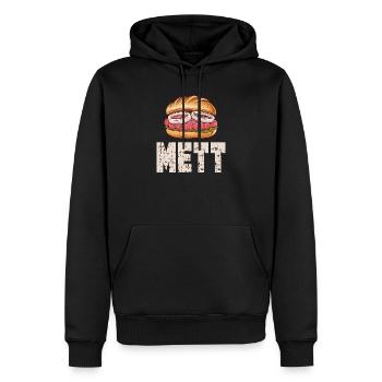 Mett Rolls Fan Collation de petit-déjeuner Mettigel - Sweat à capuche Premium bio Homme - noir - Devant - Nico (187cm)