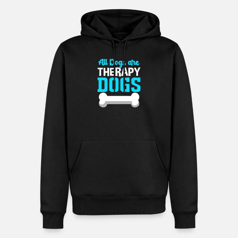 Chien de thérapie - Sweat à capuche Premium bio Homme - noir