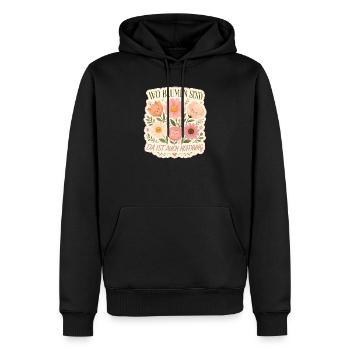 Wo Blumen sind, da ist auch Hoffnung - Männer Premium Bio Hoodie - Schwarz - Vorne - Nico (187cm)