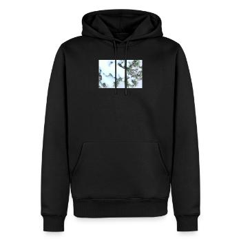 7 - Männer Premium Bio Hoodie - Schwarz - Vorne - Nico (187cm)