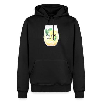 Ciao Bella Citrus Glow - Men’s Premium Organic Hoodie - black - Front - Nico (187cm)