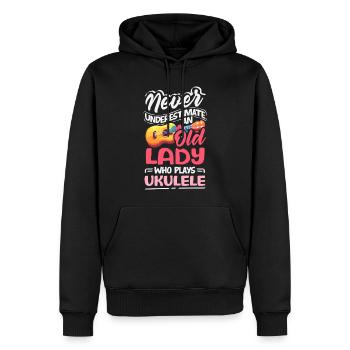 Lustiges Ukulele Designs Und Sprüche - Männer Premium Bio Hoodie - Schwarz - Vorne - Nico (187cm)