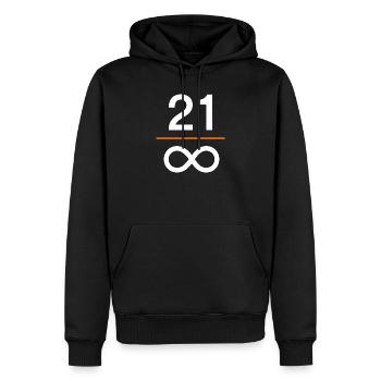 Bitcoin digitales Geld Wertspeicher Finanzen - Männer Premium Bio Hoodie - Schwarz - Vorne - Nico (187cm)
