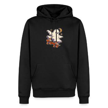 Skateboard Sprite - Männer Premium Bio Hoodie - Schwarz - Vorne - Nico (187cm)