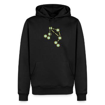 zodiac scales - Sweat à capuche Premium bio Homme - noir - Devant - Nico (187cm)