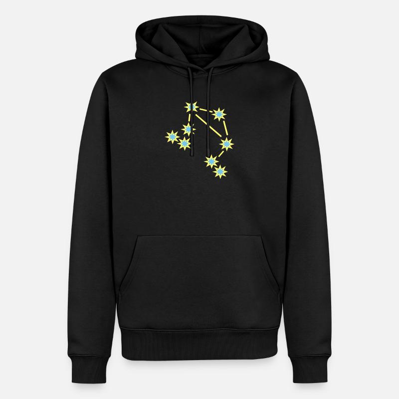 Sternzeichen Waage - Männer Premium Bio Hoodie - Schwarz