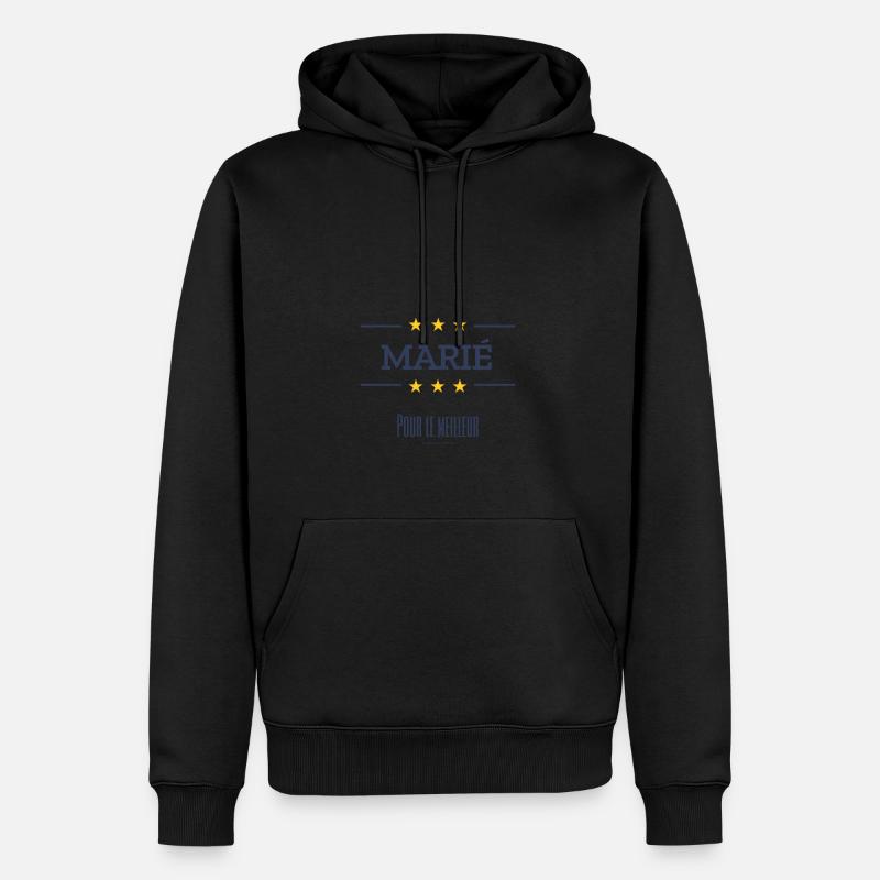 marié pour le meilleur - Sweat à capuche Premium bio Homme - noir