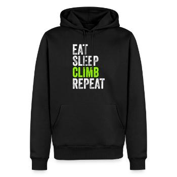 Cadeau drôle pour les grimpeurs, escalade de bloc - Sweat à capuche Premium bio Homme - noir - Devant - Nico (187cm)