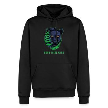 Panter Born To B Wild - Männer Premium Bio Hoodie - Schwarz - Vorne - Nico (187cm)