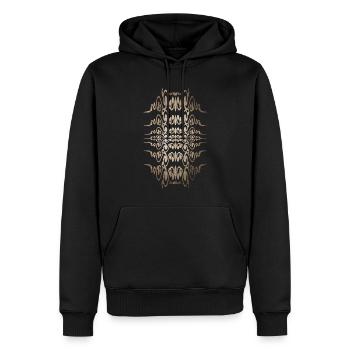 Résumé n° 67 coloré - Sweat à capuche Premium bio Homme - noir - Devant - Nico (187cm)
