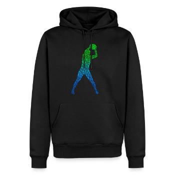 Gardien de but de football Gardien de but de football garçon - Sweat à capuche Premium bio Homme - noir - Devant - Nico (187cm)