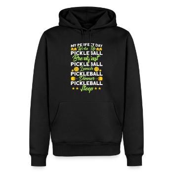 Pickleball Paddleball Pickleball spielen Geschenk - Männer Premium Bio Hoodie - Schwarz - Vorne - Nico (187cm)