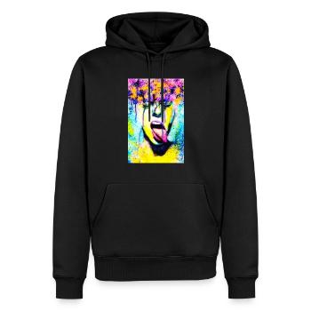 Bääää - Männer Premium Bio Hoodie - Schwarz - Vorne - Nico (187cm)
