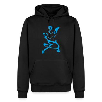 Taichi - Männer Premium Bio Hoodie - Schwarz - Vorne - Nico (187cm)