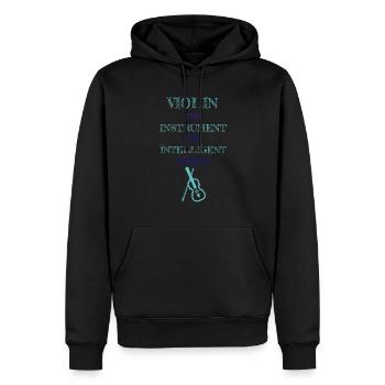 Instrument de violon pour les gens intelligents Jade - Sweat à capuche Premium bio Homme - noir - Devant - Nico (187cm)