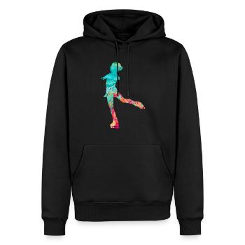 PopArt de patinage artistique - Sweat à capuche Premium bio Homme - noir - Devant - Nico (187cm)