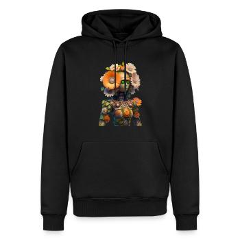 Flower Power Robot - Sweat à capuche Premium bio Homme - noir - Devant - Nico (187cm)