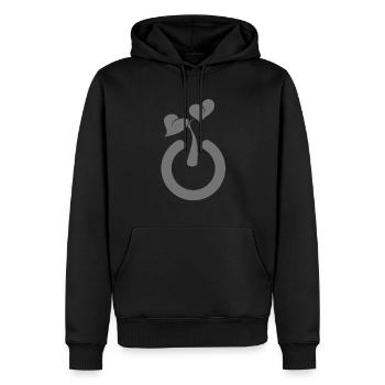 Swich au large - Sweat à capuche Premium bio Homme - noir - Devant - Nico (187cm)
