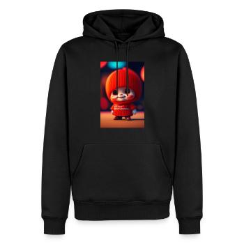 Didi la "Djette" - Sweat à capuche Premium bio Homme - noir - Devant - Nico (187cm)
