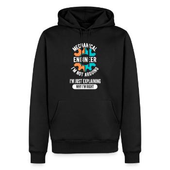 Mechanical Engineer I'm Not Arguing - Men’s Premium Organic Hoodie - black - Front - Nico (187cm)