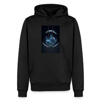 Wolken in einer Blase chrome 3 - Männer Premium Bio Hoodie - Schwarz - Vorne - Nico (187cm)