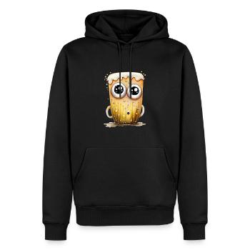 Bierglas Illustration - Männer Premium Bio Hoodie - Schwarz - Vorne - Nico (187cm)