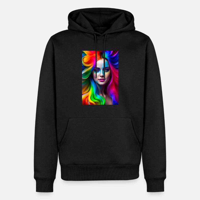 Néon Beauté 3 - Sweat à capuche Premium bio Homme - noir
