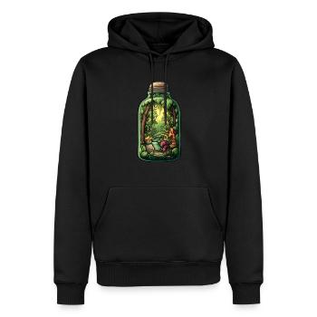 Dschungel Flasche Zeichnung - Männer Premium Bio Hoodie - Schwarz - Vorne - Nico (187cm)