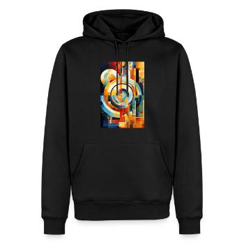 Zeitensprünge: Die moderne Kunst der Zeitmaschine - Männer Premium Bio Hoodie - Schwarz - Vorne - Nico (187cm)