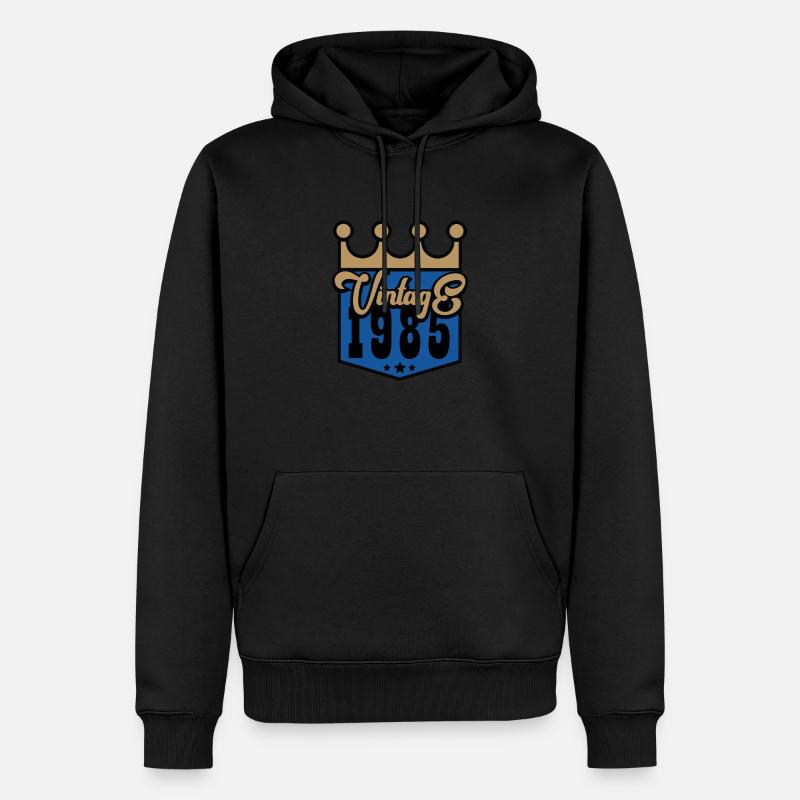 Millésime 1985 - Sweat à capuche Premium bio Homme - noir