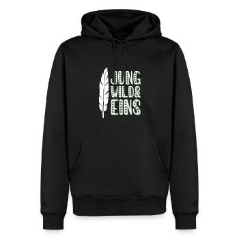Jung Wild & 1 - Geburtstag - Männer Premium Bio Hoodie - Schwarz - Vorne - Nico (187cm)