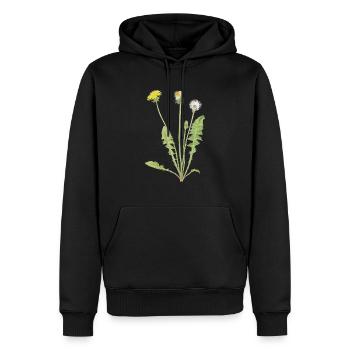 Pissenlit - Sweat à capuche Premium bio Homme - noir - Devant - Nico (187cm)