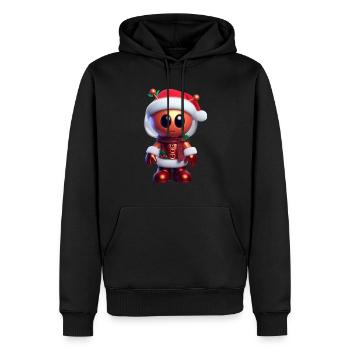 Martien Noël - Sweat à capuche Premium bio Homme - noir - Devant - Nico (187cm)