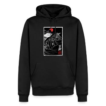 Manga Banzai Groß - Männer Premium Bio Hoodie - Schwarz - Vorne - Nico (187cm)