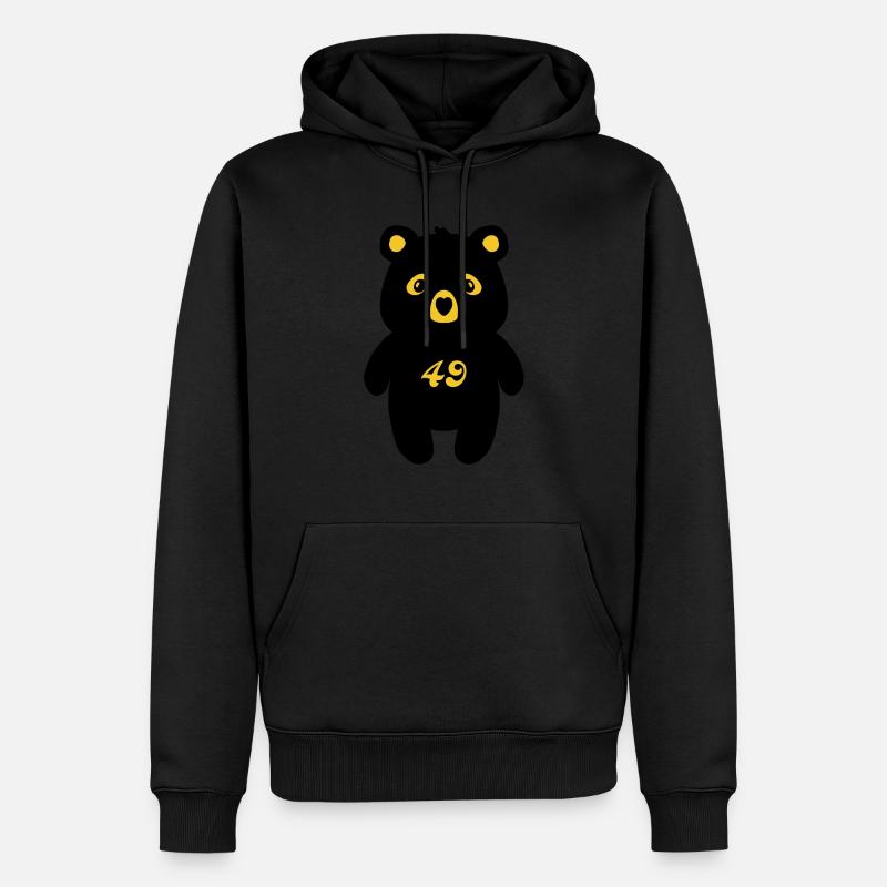 Studio 49 Schwarz-Gelber Bär - Männer Premium Bio Hoodie - Schwarz