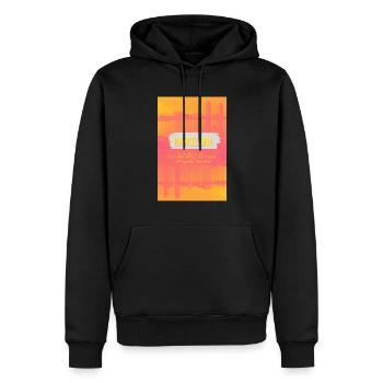 design Señor García de la Playa de Bogatell- no.1 - Männer Premium Bio Hoodie - Schwarz - Vorne - Nico (187cm)
