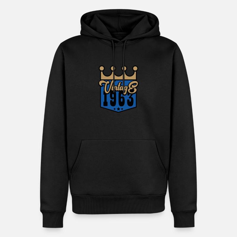 Millésime 1963 - Sweat à capuche Premium bio Homme - noir