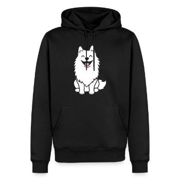 Samoyède - Sweat à capuche Premium bio Homme - noir - Devant - Nico (187cm)