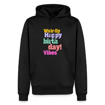 Happy Birthday Funny Retro Celebration Quote Meme - Männer Premium Bio Hoodie - Schwarz - Vorne - Nico (187cm)