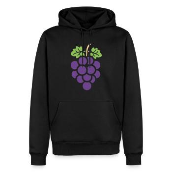 Grape - Men’s Premium Organic Hoodie - black - Front - Nico (187cm)