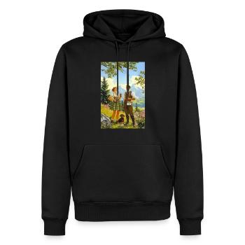 Abreuvoir Summit 2.0 - Sweat à capuche Premium bio Homme - noir - Devant - Nico (187cm)