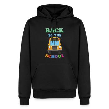 Back To The School - Men’s Premium Organic Hoodie - black - Front - Nico (187cm)
